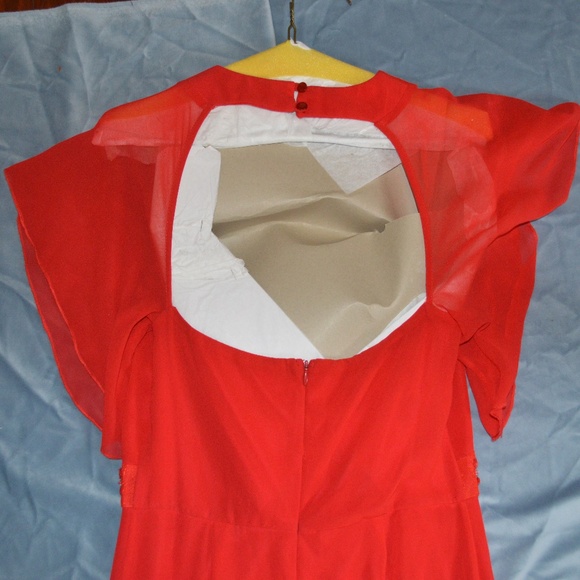 Asos Red Formal Dress Sz S - Picture 2 of 4